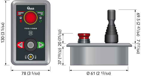 TCD 1062 Joystick Controller + Cut Off Switch