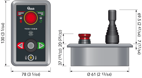 TCD 1062 Joystick Controller + Cut Off Switch