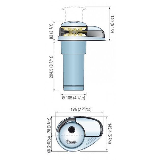 Prince DP2 E Vertical Windlass with Drum