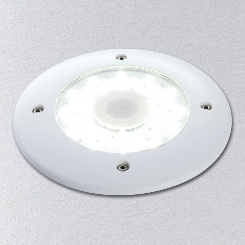 F-21: Surfacemount 165MM Flat Dome, White