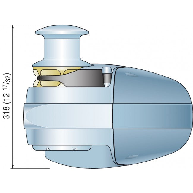 HC3 Hector Horizontal Windlass with Drum on Gypsy Side