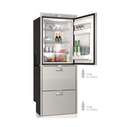 Stainless Steel Drawer Refrigerator and Freezer DW360IXD4-EFV-2 Flush Flange