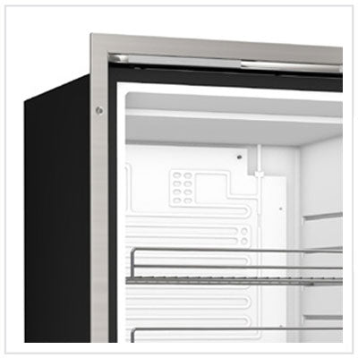 Vitrifrigo Front-Loading, Stainless Steel Refrigerator with Freezer Compartment C115IXD4-F-1 Flush Flange