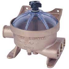 Marine Hardware - Top View Multi-Port Sea Strainer Self-Cleaning, Part No. SEAS-MP-NPT-DOME - Inlet 1-1/4