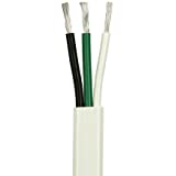Cobra Wire & Cable - Flat Boat Cable , 3-Wire Flat Marine Cable , 500’REELS , Part No. B7W14T-30-500, Gauge/Cond 14/3