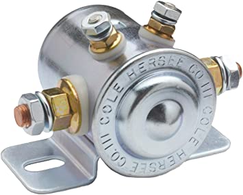 Cole Hersee - H.D. Solenoids, One Circuit, OFF-ON Normally OFF, Contacts Open, Part No. 24063-BX , 24DC