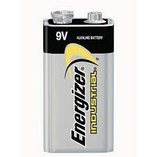 Energizer - Batteries Industrial Alkaline Batteries, Part No. 9V BATEN - 9 Volts - 12 Per Pack