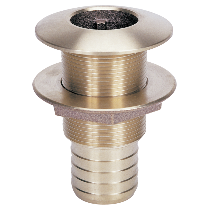 Marine Hardware - Thru-Hull Connections For Hose, Part No. THMB1.500-B - Size 1-1/2" - Bronze