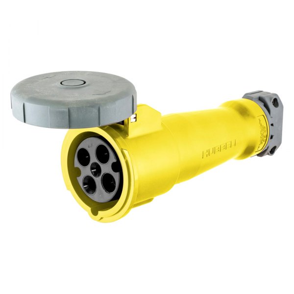 Hubbell - 100-Amp, 125/250-Volt, 3-Pole, 4-Wire, Ship-to-Shore Connectors IP67 Suitability, Part No. M4100C12