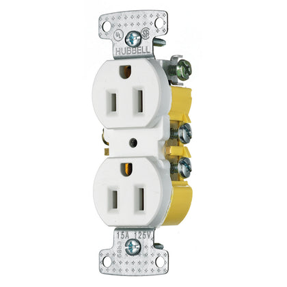 Hubbell - Duplex Electrical Receptacles , Part No. RR15W