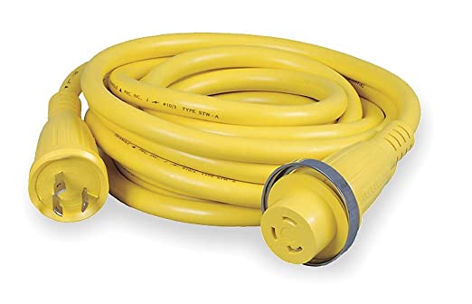Hubbell - Pre-Wired Cable Sets 30A 125V AC or DC, Part No. HBL61CM08 - 50 ft. Yellow