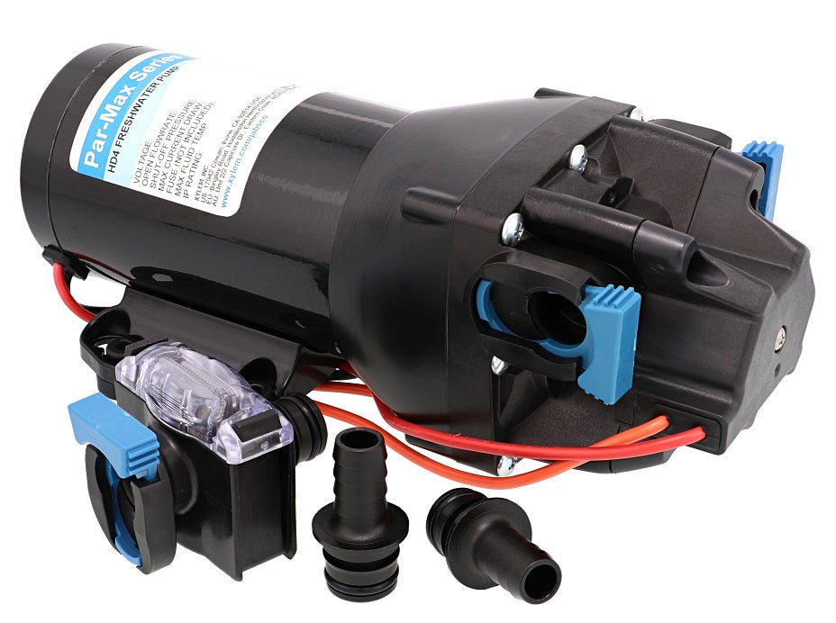 Jabsco - Multi-System Par-Max 4, 4-Outlets Automatic Water Pressure Pump, Part No. Q401J-115S-3A - Volts 12 DC - Amps 5.5