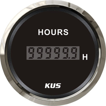KUS - Digital Hourmeters , Part No. JMV00048 , Black/SS