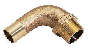 Marine Hardware - Male 90° Pipe-To-Hose Adapters, Part No. PTHA90-0.75X0.75