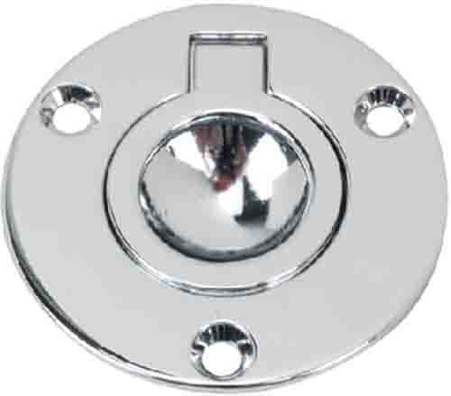 Perko - Round Flush Ring Pull Chrome Zinc, Part No. 1232DP1CHR