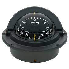 Ritchie - Flush-Mount Compass, Black - Combi-Damp Dial, Part No. F83
