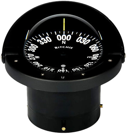 Ritchie - Flush-Mount Compass, Dial Combo Black, Part No. HF743