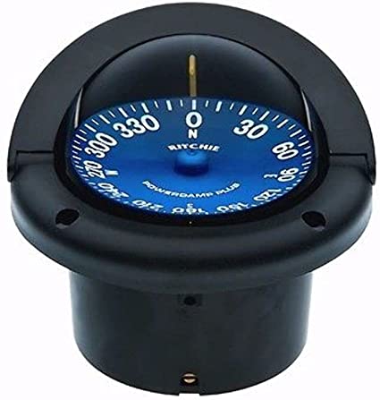 Ritchie - Flush-MountHigh-Speed Compasses Black & White Supersport Series, Part No SS-1002 , Black
