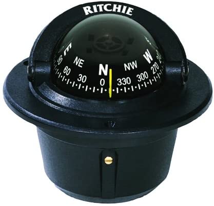 Ritchie - Flush Mount Compasses, Black - Explorer, Part No. F-50