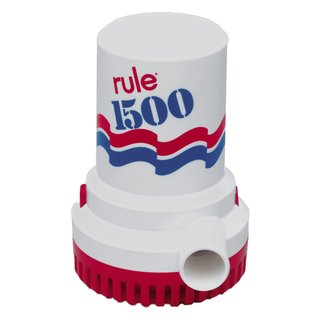 Rule - 1500 & 2000 Submersible Bilge Pumps, Part No. 03 - Description 24-Volt Pump - Amps 2.3 - GPH 1500