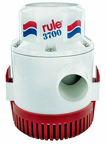 Rule - 3700 Submersible Bilge Pumps, Part No. 14A-6UL - Volts 12 DC - Amps 20 - GPH 3700