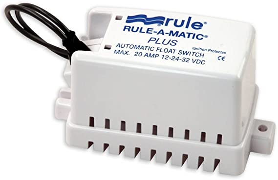 Rule - A-Matic & Rule-A-Matic Plus Automatic Float Switches, Part No. 40FA - Description Mercury Free Switch - Volts 12-32 - Amps 20