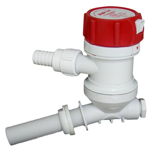 Rule - Livewell Aerator Tournament Series Pumps, Part No. 403C - G.P.H. 800 - Angled / 3/4