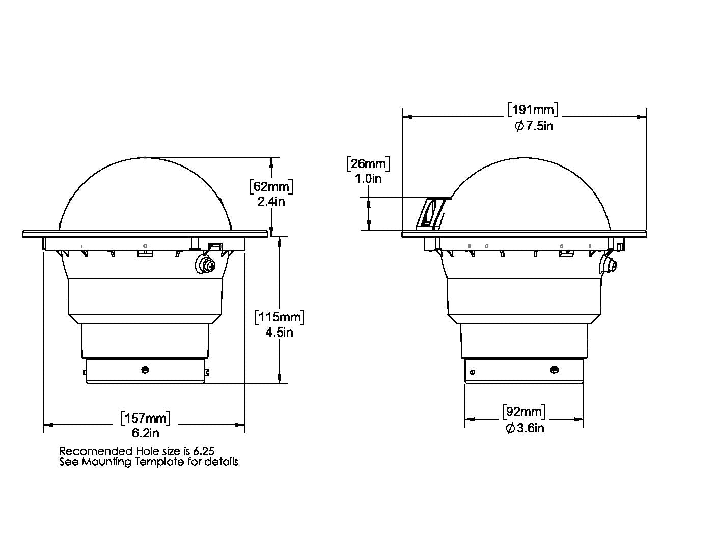 Ritchie - Flush-Mount Compass Globemaster Series - FB-500