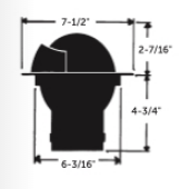 Ritchie - Flush-Mount High-Speed Compasses Black & White Supersport Series, Part No SS-5000-12 , Black