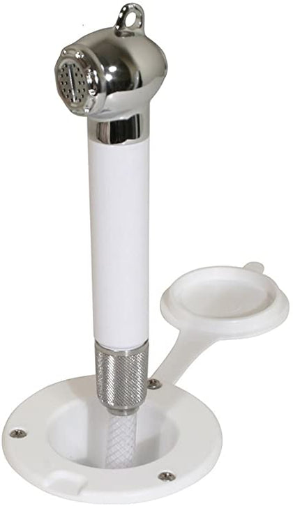 Scandvik - Hard Cap Recessed Showers, Part No. 12106P - Push Button Sprayer with 6-ft. Hose