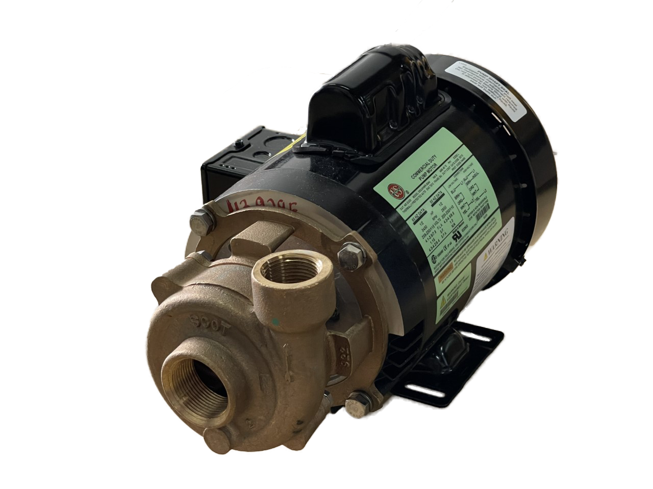 Oberdorfer Pumps - Centrifugal Air Conditioning Pump And Motor Units, Part No. OB109MB-J19 - H.P. 1/2 - Description Stainless Steel (Cruisair No. P3000BXT)