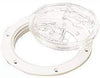 Sea-Dog Line - Deck Plates, Part No. 337156 - Diameter 5" - Clear Plastic, Black Ring