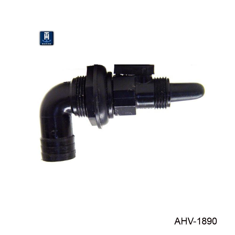 TH Marine - Aerator Spray Heads, Part No. AHV-1890-DP - Style Fixed Flange - Color Black
