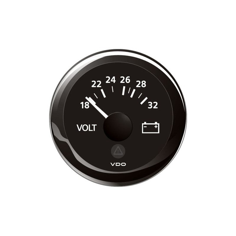 VDO - Voltmeter Gauges, Part No. A2C59512458 - Black - 18-32V
