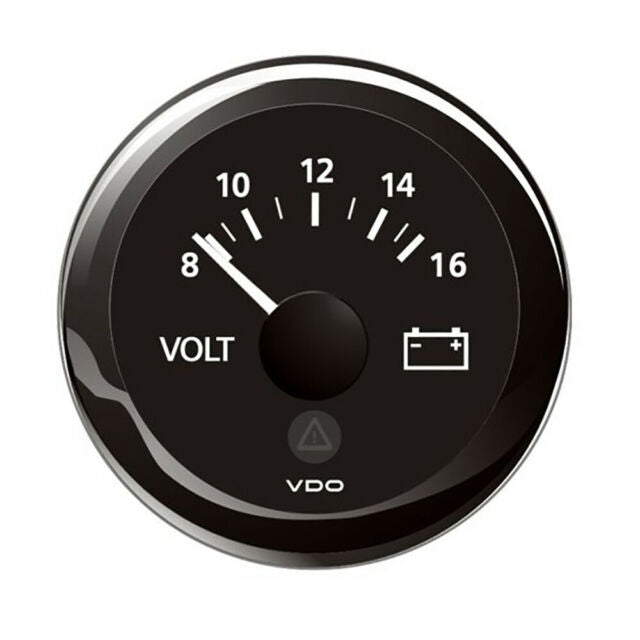 VDO - Voltmeter Gauges, Part No. A2C59512545 - Black - 8-16V