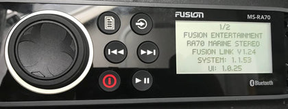 Fusion MS-RA70 Marine Stereo with AM FM and Internal Bluetooth - 010-01516-01