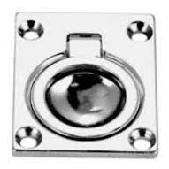 Perko - Flush Ring Pull Chrome Zinc , Part No. 0841DP0CHR