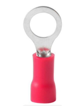Mize Wire - Vinyl Insulated Ring Terminals , Part No. FERR4 , Color Red
